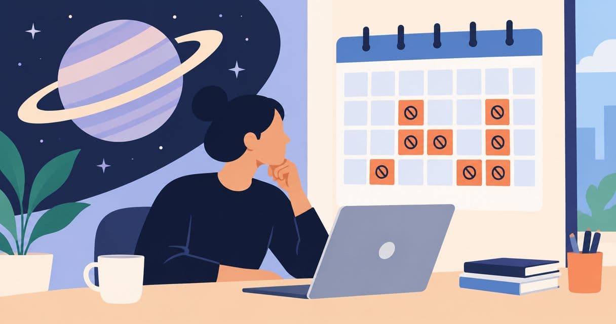 Bloquea automáticamente los días de trabajo cuando llegue tu retorno de Saturno