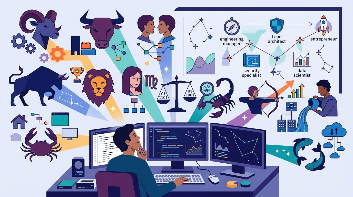 Astrología de carrera para desarrolladores de software e ingenieros: guía completa 2026