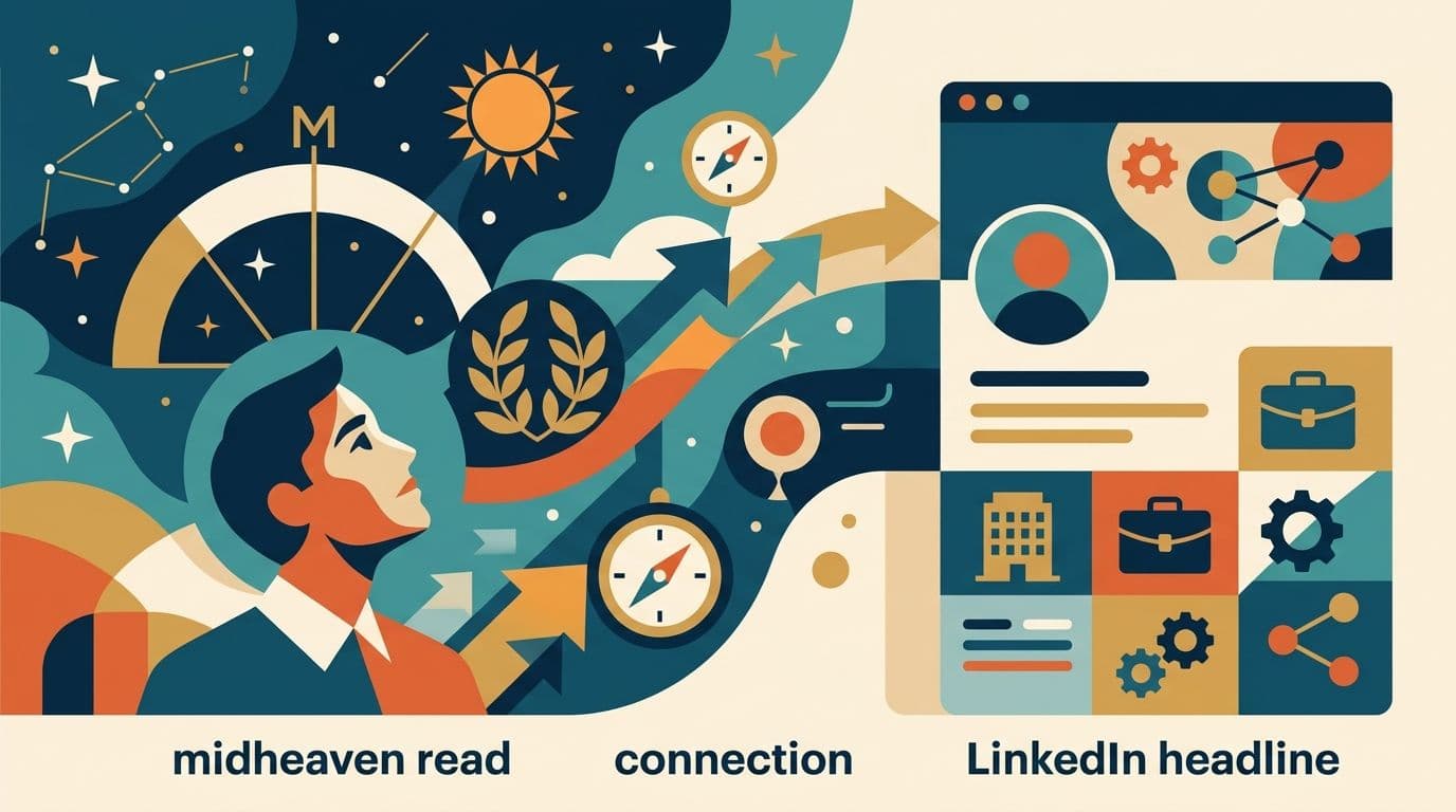 Cómo conectar tu lectura del Medio Cielo con un titular de LinkedIn