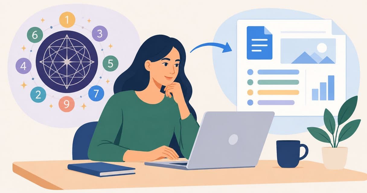 Cómo conectar tu lectura numerológica con un plan en Google Docs